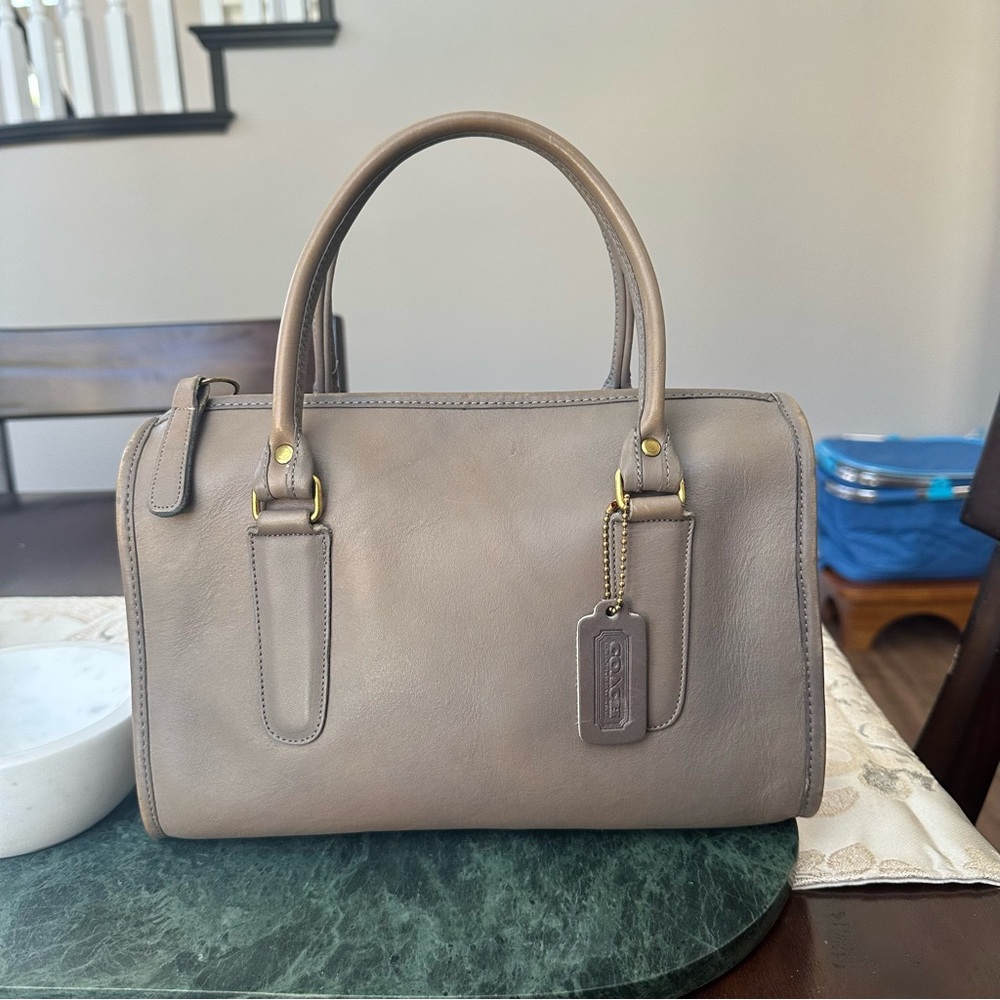 Vintage Coach NYC Gray Madison Satchel 9725